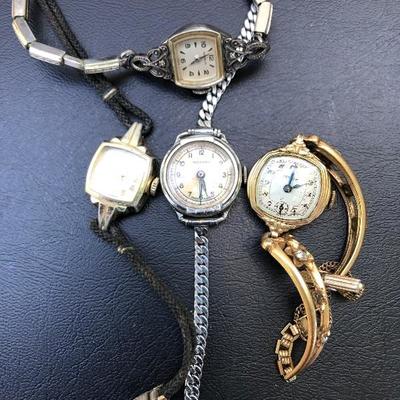 Lot of 4 Vintage Watches Includes Benrus & Westclox