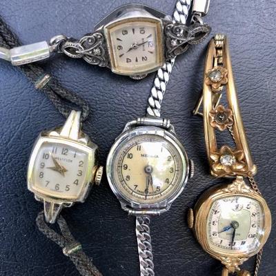 Lot of 4 Vintage Watches Includes Benrus & Westclox