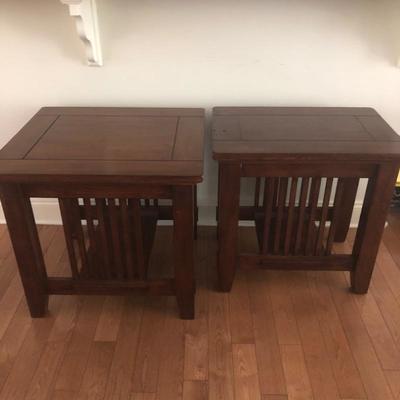 Lot 23 - Pair of Mission Style End Tables