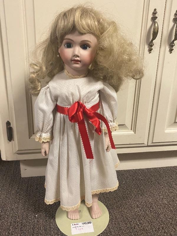 blonde porcelain doll