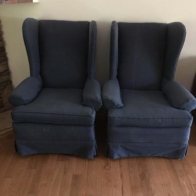 Lot 34 - Pair of Wingback Chairs