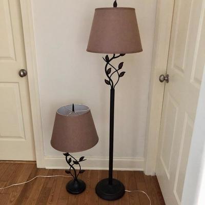 Lot 40 - Matching Floor and Table Lamp