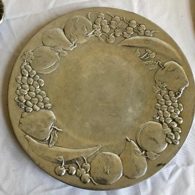 Lot 42 - Wilton Pewter Platters & Carving Set