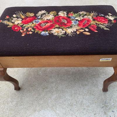 Embroided Foot Stool
