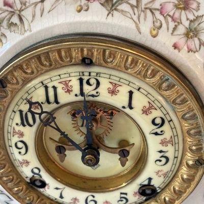 Lot #35 Ansonia porcelain clock c. 1905