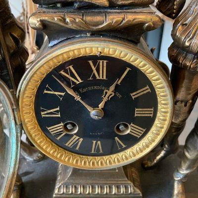 Lot #36 French statue clock