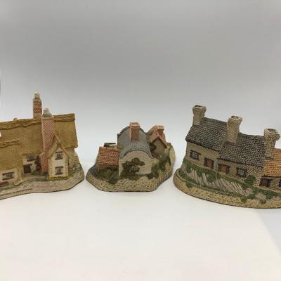 Set of 3 David Winter Cottage Figurines
