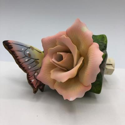 Rose and Butterfly Night Light