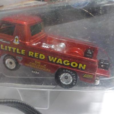 little red wagon funny car and # 11 Nascar.