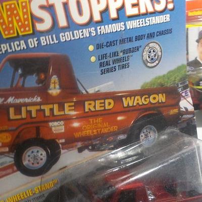 little red wagon funny car and # 11 Nascar.