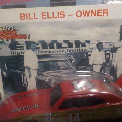 Bill Ellis # 14 muscle car and Kendall racing machine.