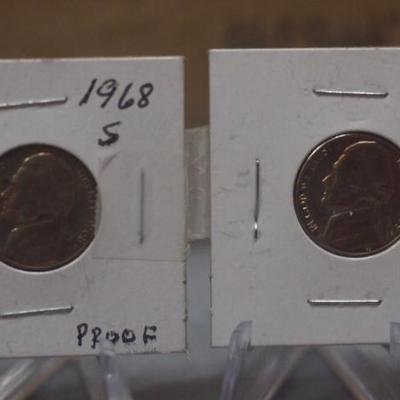 1968 S and a 1969 D nickels 19