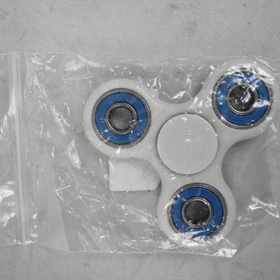 Qty 7 Fidget Spinners, White & Blue - New