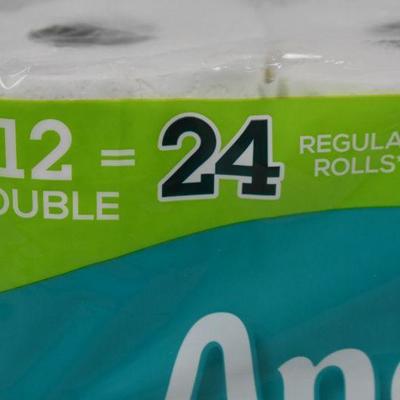 Angel Soft Bath Tissue Toilet Paper, 12 Double Rolls, 2 ply - New