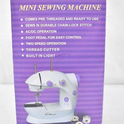 HT-CS141WPU Portable Sewing Machine Mini 2-Speed Double Thread - New