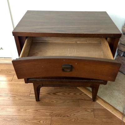 Lot 55 - MCM Side Table & Lamp
