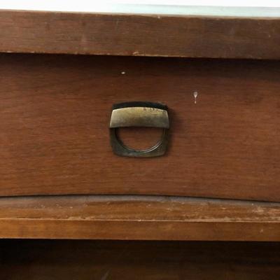 Lot 55 - MCM Side Table & Lamp
