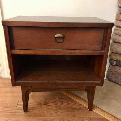 Lot 55 - MCM Side Table & Lamp