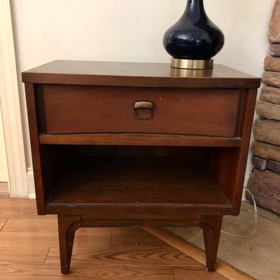 Lot 55 - MCM Side Table & Lamp