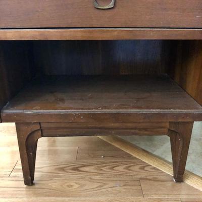 Lot 55 - MCM Side Table & Lamp