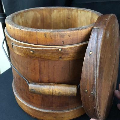 Lot 56 - Antique Wooden Pails and Trays