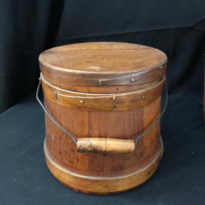 Lot 56 - Antique Wooden Pails and Trays