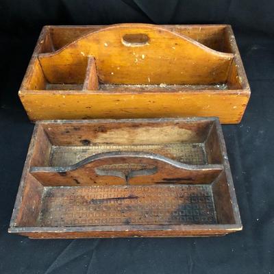 Lot 56 - Antique Wooden Pails and Trays