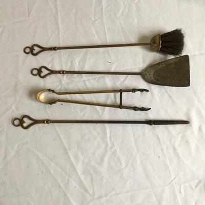 Lot 59 - Brass Fireplace Tools