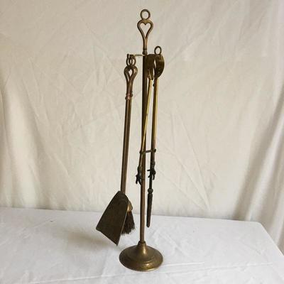 Lot 59 - Brass Fireplace Tools
