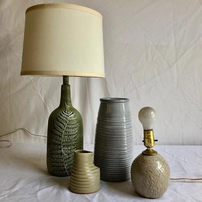 Lot 60 - Ceramic Lamps, Vases & More