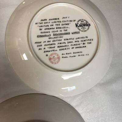 Limited Edition Rockwell's Rediscovered Women Collection Plates
