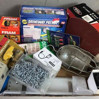 #188 Lot of Garage Items - Electrical, auto, utility 