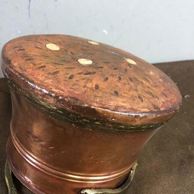 #202 Copper Cook Pot W/ Brass Handle 