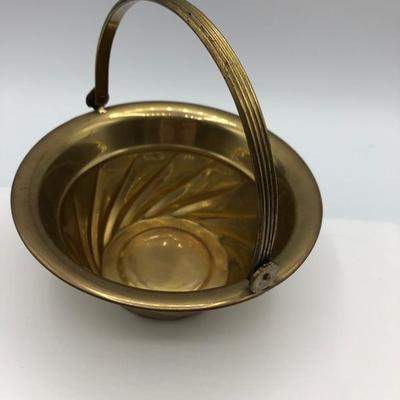 Small Brass Decorative Basket