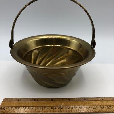 Small Brass Decorative Basket