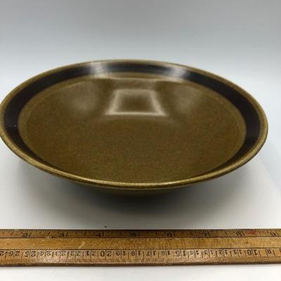 Vintage Stoneware Serving Bowl Hand Painted Japan