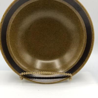 Vintage Stoneware Serving Bowl Hand Painted Japan