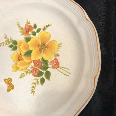 Sold Individually Floral Dinner Plates Vintage Sangostone BUTTERFLY Stoneware Dinner Plates