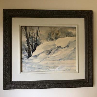 Lot 70 - Betty Bacon Signed Winter Watercolor 