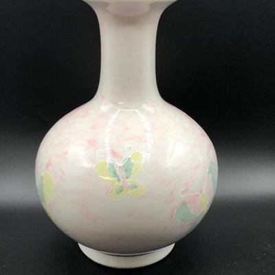 Pink Butterfly Vase
