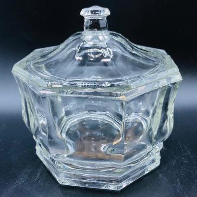 Clear Octagon Shape Candy Dish