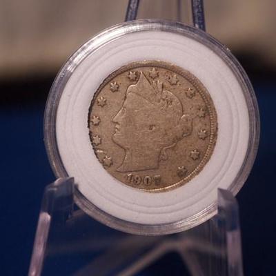 1907 V Nickel  40