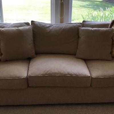 Lot #1 Pearson 3 Cushion Micro Suede Sofa
