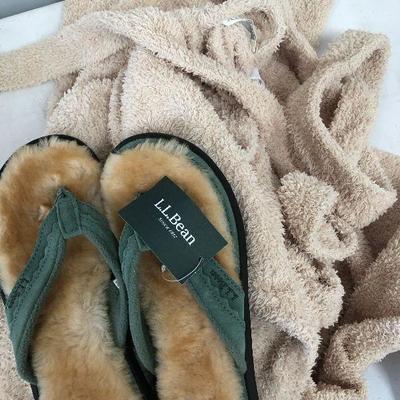 ll bean shearling flip flops