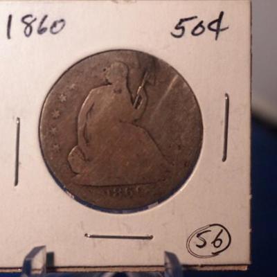 1860 Seated Liberty Half 71