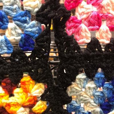 Large Multicolored Crochet Blanket