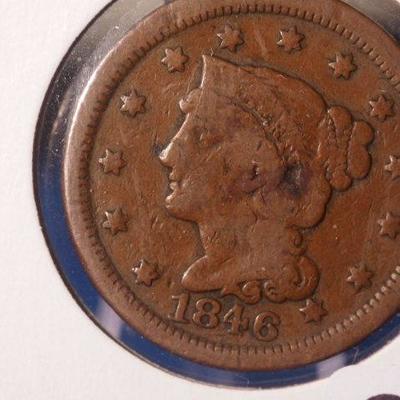 1846 Braided Hair Large Cent Penney  79