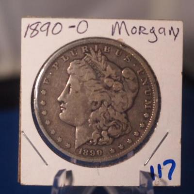 1890  O MORGAN SILVER DOLLAR 85