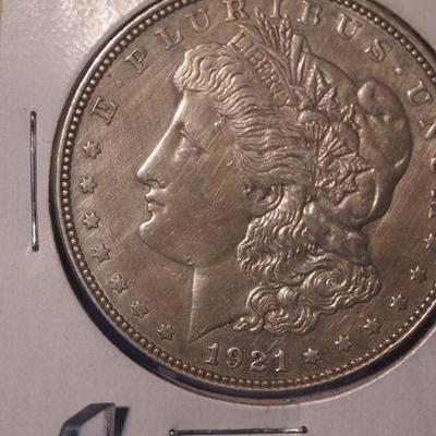 1921 D Morgan Silver Dollar 97