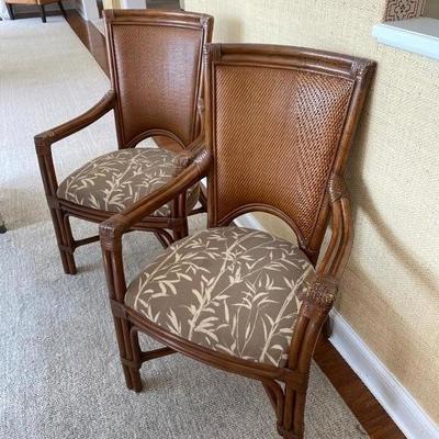Lot #18 Set of Four Palecek Rattan Chairs 